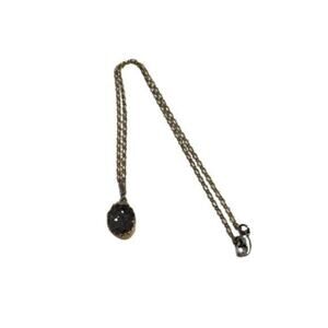 Gold Raw Edge Crystal Pendant Necklace